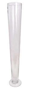 100cm Clear Conic Taper Vase 100cm Clear Conic Taper Vase