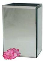 25cm Bevelled Mirror Vase