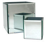 10cm Bevelled Square Mirror Vase